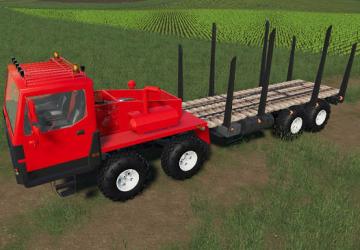 KrAZ-7634HE 8x8 Timber Truck version 1.0.0.0 for Farming Simulator 2019 (v1.4х)