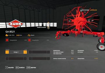 KUHN GA8521 version 1.2 for Farming Simulator 2019 (v1.3.0.1)