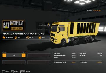 MAN Cat TGX version 1.0.0.0 for Farming Simulator 2019 (v1.3.х)