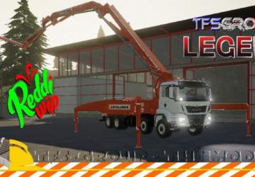 Man Concrete Pump Truck version 1.5 for Farming Simulator 2019
