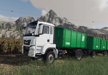 Man TGS AgroTruck and Kroger HKD Pack version 1.0.0.1 for Farming Simulator 2019 (v1.4х)