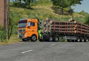 MAN TGX Forest Semitrailer Pack version 1.1.0.0 for Farming Simulator 2019 (v1.6.x)