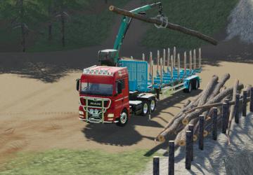 MAN TGX Forest Semitrailer Pack version 1.1.0.0 for Farming Simulator 2019 (v1.6.x)
