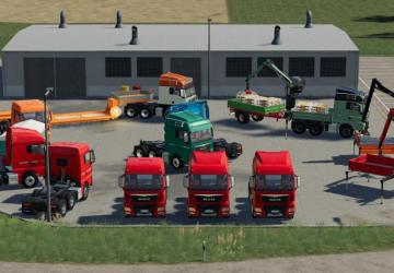 MAN TGX Semi-Truck Pack version 1.1.0.1 for Farming Simulator 2019 (v1.6.x)