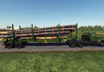 Manac 45FT Log Trailer version 1.0.0.0 for Farming Simulator 2019 (v1.6.0.0)