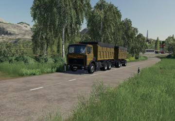 MAZ-5516A2 + MAZ-856101 Trailer Conversion v1.0.0.0 for Farming Simulator 2019 (v1.5.x)