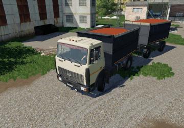 MAZ-5551A2 and Trailer-8571N version 1.1.0.0 for Farming Simulator 2019 (v1.5.x)