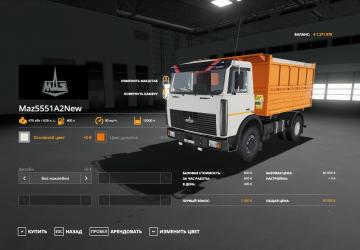 MAZ 5551A2 Modification version 0.1 for Farming Simulator 2019 (v1.6.0.0)