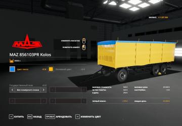 MAZ-6501A8 Kolos version 1.0.0.0 for Farming Simulator 2019 (v1.7x)