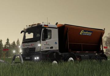 Mercedes Arocs Winter Service + snowfall version 2.0 for Farming Simulator 2019