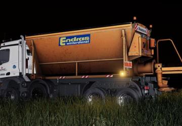 Mercedes Arocs Winter Service + snowfall version 2.0 for Farming Simulator 2019
