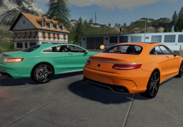 Mercedes-Benz S500 Coupe version 1.0.0.0 for Farming Simulator 2019 (v1.5.x)