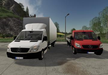 Mercedes Sprinter Pickup Long version 1.2 for Farming Simulator 2019 (v1.5.x)