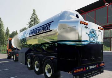 Milk and Water transport semi-trailer version 1.0.0.0 for Farming Simulator 2019 (v1.3.х)