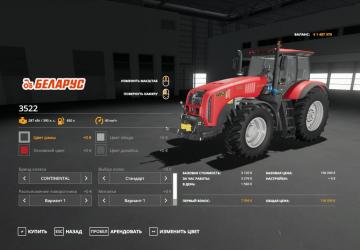 MTZ Belarus-3522 version 1.0.0.1 for Farming Simulator 2019 (v1.7x)