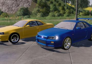 Nissan Skyline R34 GTR 1999 version 4.0.0.0 for Farming Simulator 2019 (v1.6.x)