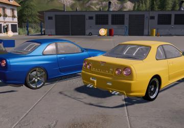Nissan Skyline R34 GTR 1999 version 4.0.0.0 for Farming Simulator 2019 (v1.6.x)