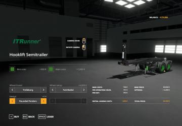 Hooklift Semi-Trailer version 1.0.0.0 for Farming Simulator 2019 (v1.4х)
