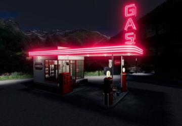 Old Gas Station version 1.0 for Farming Simulator 2019 (v1.7X)