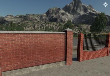 Old + New Brick Fence Pack version 1.0 for Farming Simulator 2019 (v1.2.0.1)