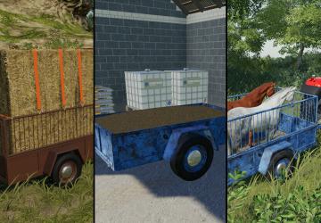 One Axle Trailer version 2.0.0.0 for Farming Simulator 2019 (v1.7.x)