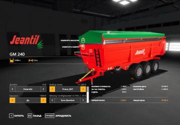 Pack Jeantil GM 180/240 version 1.0.0.0 for Farming Simulator 2019 (v1.7.1.0)