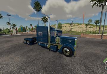 PETERBILT 379 BLUE RED GREEN version 1.0 for Farming Simulator 2019 (v1.3.0.1)