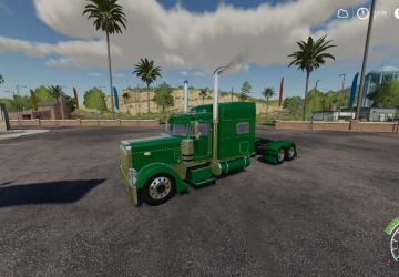 PETERBILT 379 BLUE RED GREEN version 1.0 for Farming Simulator 2019 (v1.3.0.1)