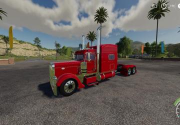 PETERBILT 379 BLUE RED GREEN version 1.0 for Farming Simulator 2019 (v1.3.0.1)