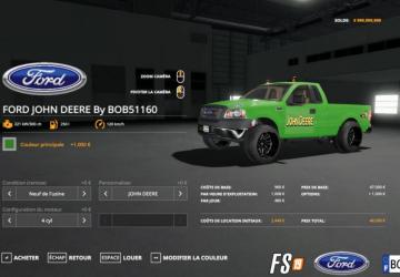 Pickup Ford John Deere version 2.0.0.0 for Farming Simulator 2019