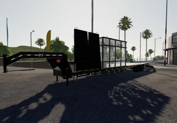 PJ Flat Deck 40ft Lawn Care Trailer version 1.0.0.1 for Farming Simulator 2019 (v1.3.x)