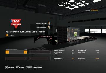 PJ Flat Deck 40ft Lawn Care Trailer version 1.0.0.1 for Farming Simulator 2019 (v1.3.x)