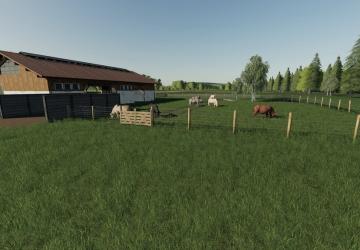 Placeable Large Cow Pasture version 1.0.2.0 for Farming Simulator 2019 (v1.3.х)