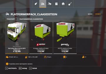 Platformer Pack Claas Edition version 3.0 for Farming Simulator 2019 (v1.6.x)
