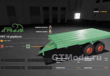 PRT-10 Platform version v1.0.0.0 for Farming Simulator 2019 (v1.7.1)