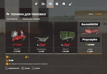 Przyczepa na bale version 1.0 for Farming Simulator 2019 (v1.5.1.0)