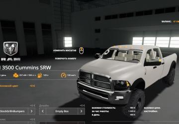 RAM 3500 Cummins SRW version 2.0 for Farming Simulator 2019 (v1.2.0.1)