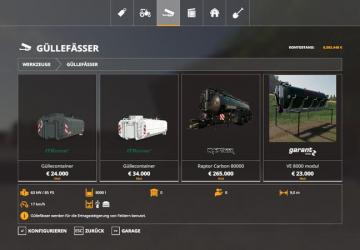 Raptor Carbon 80000 version 1.0.0.0 for Farming Simulator 2019 (v1.4х)