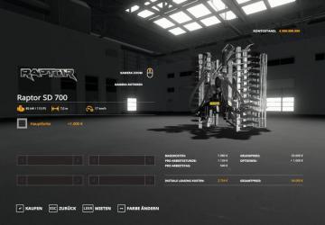 RAPTOR CARBON PACK version 1.5.0.0 for Farming Simulator 2019 (v1.4х)
