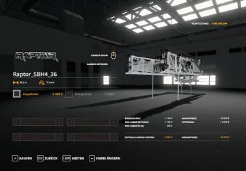 RAPTOR CARBON PACK version 1.5.0.0 for Farming Simulator 2019 (v1.4х)