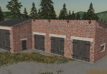 Hall 22x40 And Red Brick Garage version 1.2 for Farming Simulator 2019