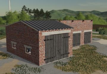 Hall 22x40 And Red Brick Garage version 1.2 for Farming Simulator 2019