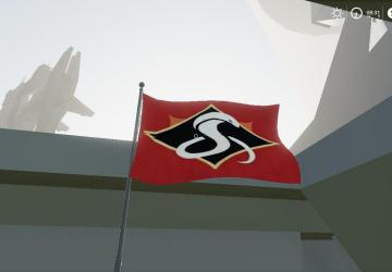 Red vs blue team flags version 1.0 for Farming Simulator 2019
