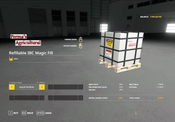 Refillable IBC Tank Magic Fill version 1.1.0.0 for Farming Simulator 2019