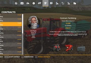 RefreshContracts - Contract Update version 1.0.0.1 for Farming Simulator 2019