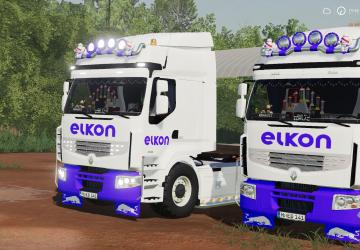 Renault Premium Elkon version 1.5 for Farming Simulator 2019 (v1.6.0.0)