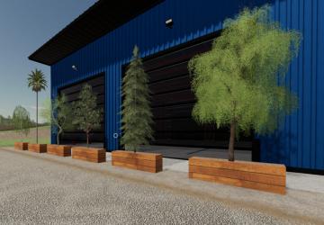 RGB Lighted Tree Planter Box Pack version 1.0 for Farming Simulator 2019 (v1.6.0.0)