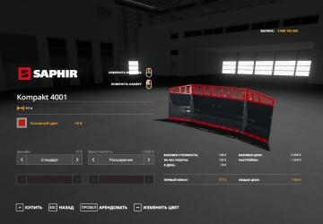 Saphir Kompakt 4001 version 1.0.0.0 for Farming Simulator 2019 (v1.7.x)