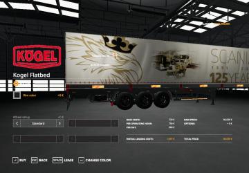 Scania 125 Years Kogel Autoloader Trailer v1.0.0.0 for Farming Simulator 2019 (v1.4х)