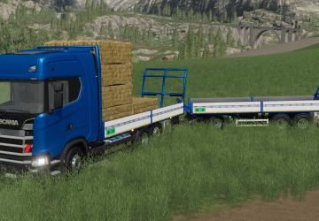 Scania Bale Trailer version 1.1.0.0 for Farming Simulator 2019 (v1.6.x)